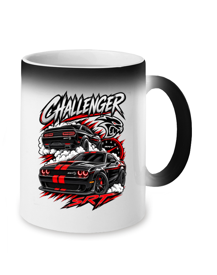 Magický měnící se hrnek Dodge Challenger SRT