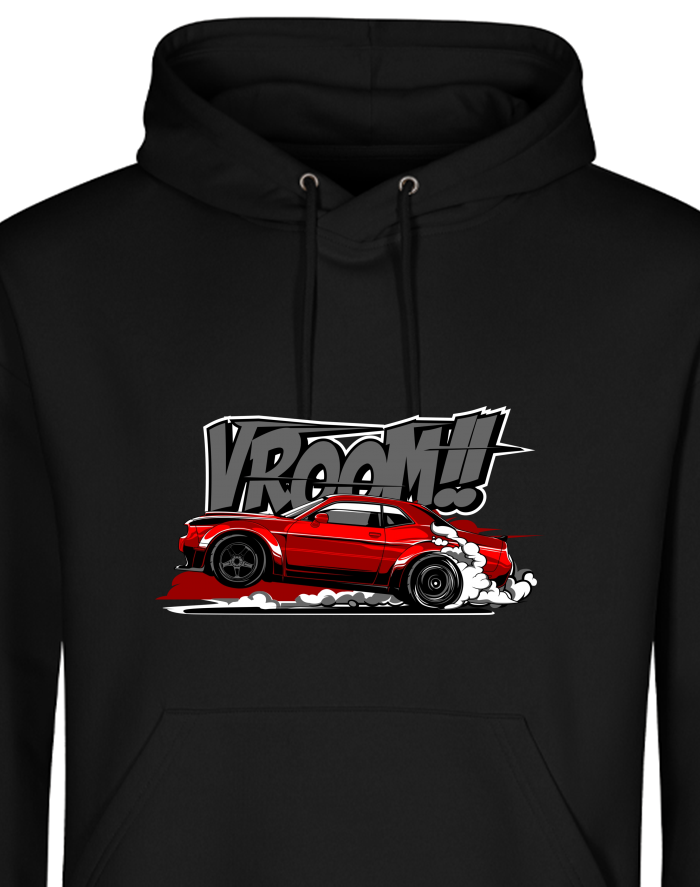 Pánská mikina s kapucí Dodge Challenger – Vroom
