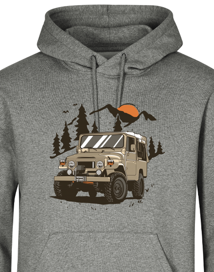 Pánská mikina s kapucí Toyota Land Cruiser