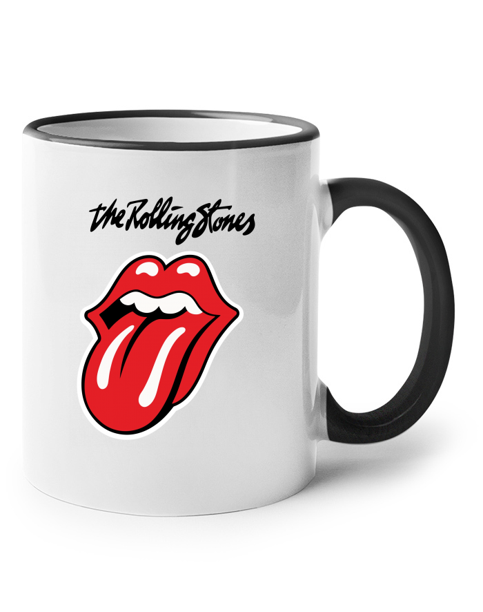Keramický hrnek s barevným uchem – The Rolling Stones