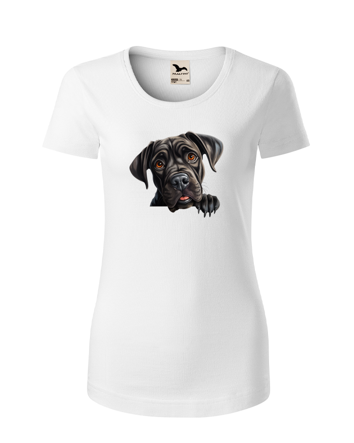 Dámské tričko z bio bavlny s krátkým rukávem Cane Corso