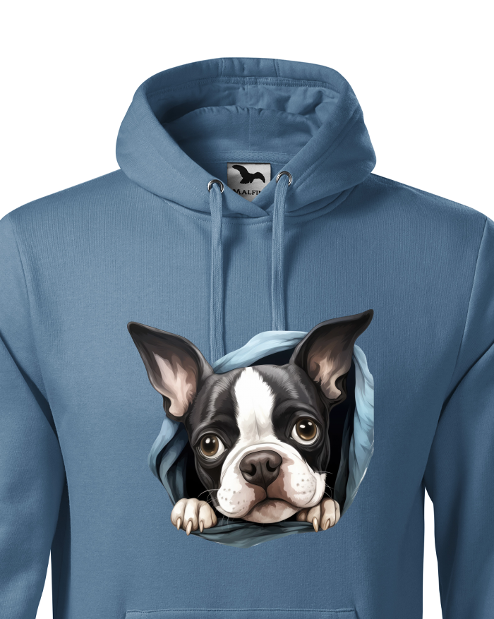 Pánská mikina s kapucí - Bostonský teriér