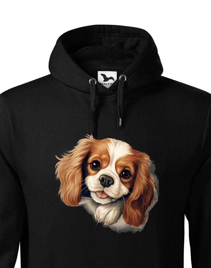 Pánská mikina s kapucí Kavalír King Charles