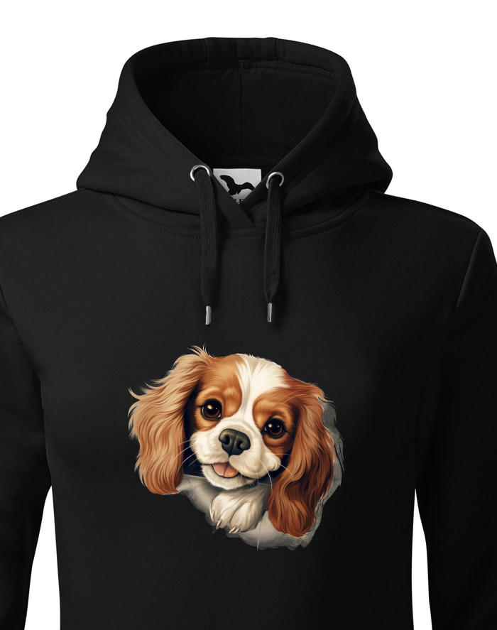 Dámská mikina s kapucí Kavalír King Charles