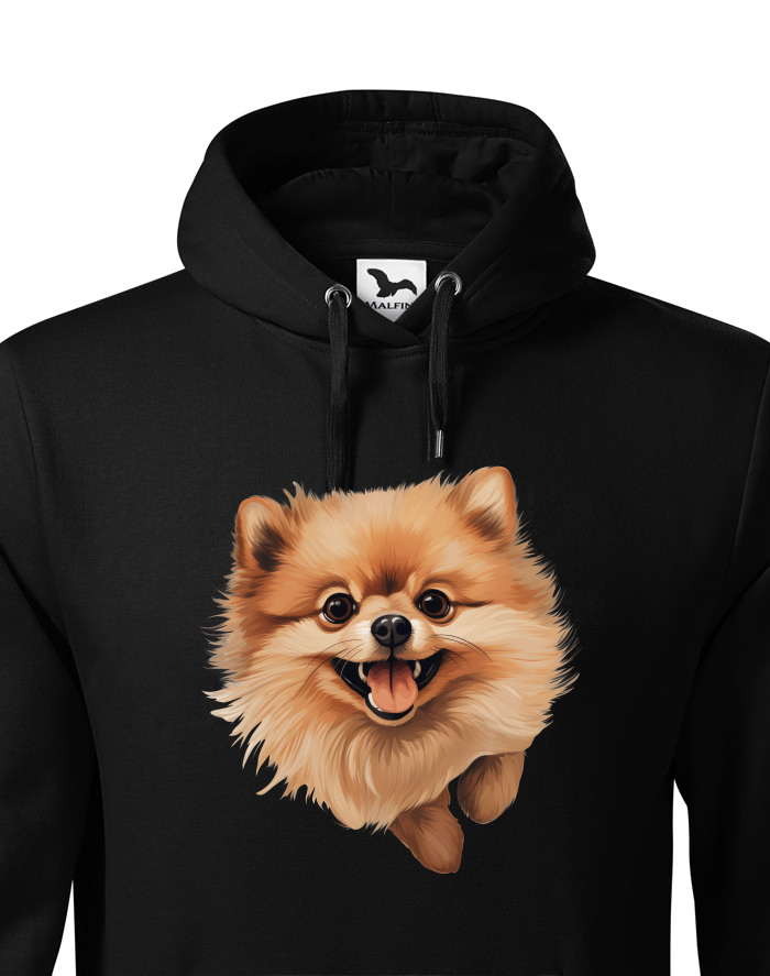 Pánská mikina s kapucí Pomeranian Špic