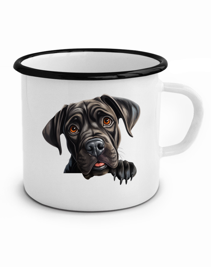 Plechový hrneček Cane Corso