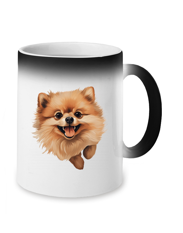 Magický měnící se hrnek Pomeranian Špic