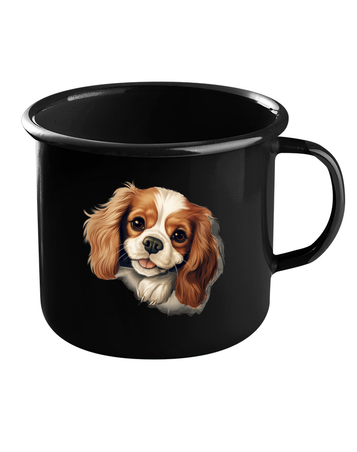 Plechový hrneček Kavalír King Charles