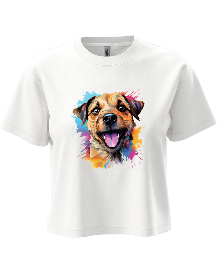 Dámský crop top Borderský teriér