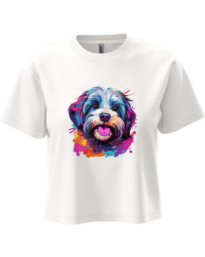 Dámský crop top Havanský pejsek
