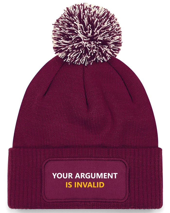 Pletená čepice s bambulí – Your Argument is Invalid