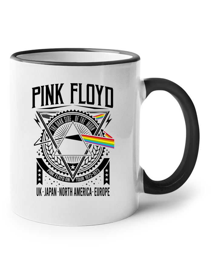 Keramický hrnek s barevným uchem Pink Floyd