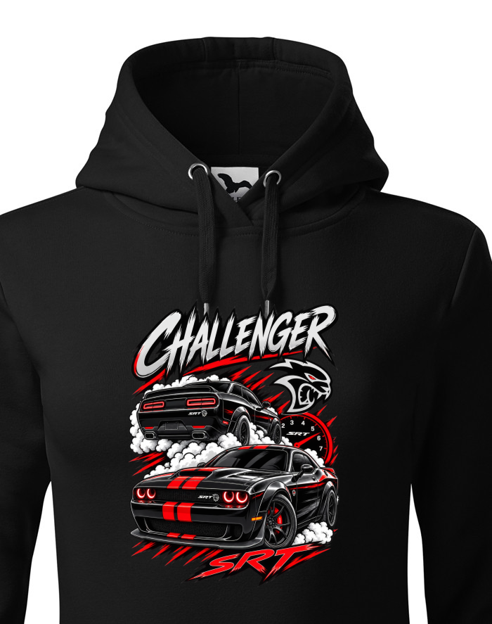 Dámská mikina s kapucí Dodge Challenger SRT