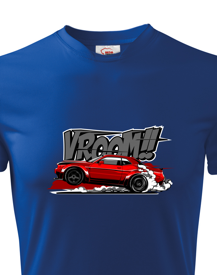 Dětské funkční tričko Dodge Challenger Vroom