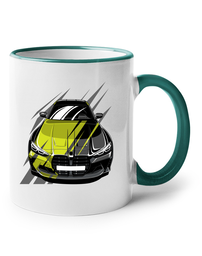 Keramický hrnek BMW M4 s barevným uchem