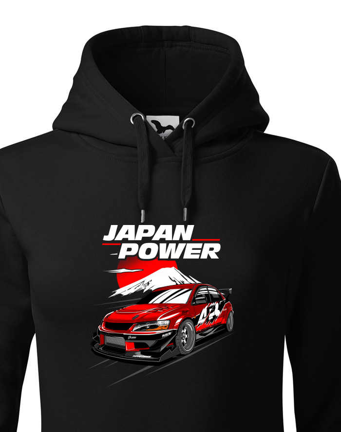 Dámská mikina s kapucí Mitsubishi Evo Tokyo Drift