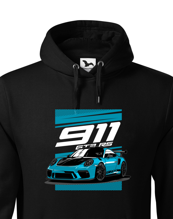 Pánská mikina s kapucí Porsche 911 GT3 RS blue
