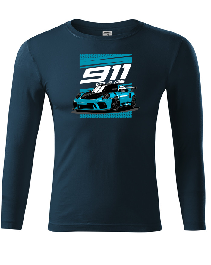 Tričko s dlouhým rukávem Porsche 911 GT3 RS blue