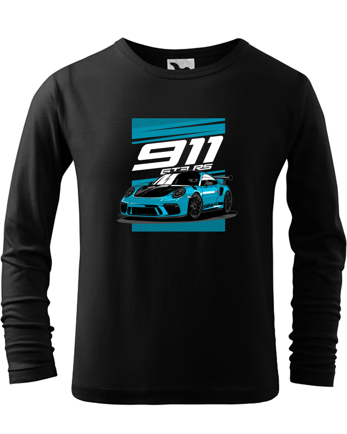 Dětské triko s dlouhým rukávem Porsche 911 GT3 RS blue