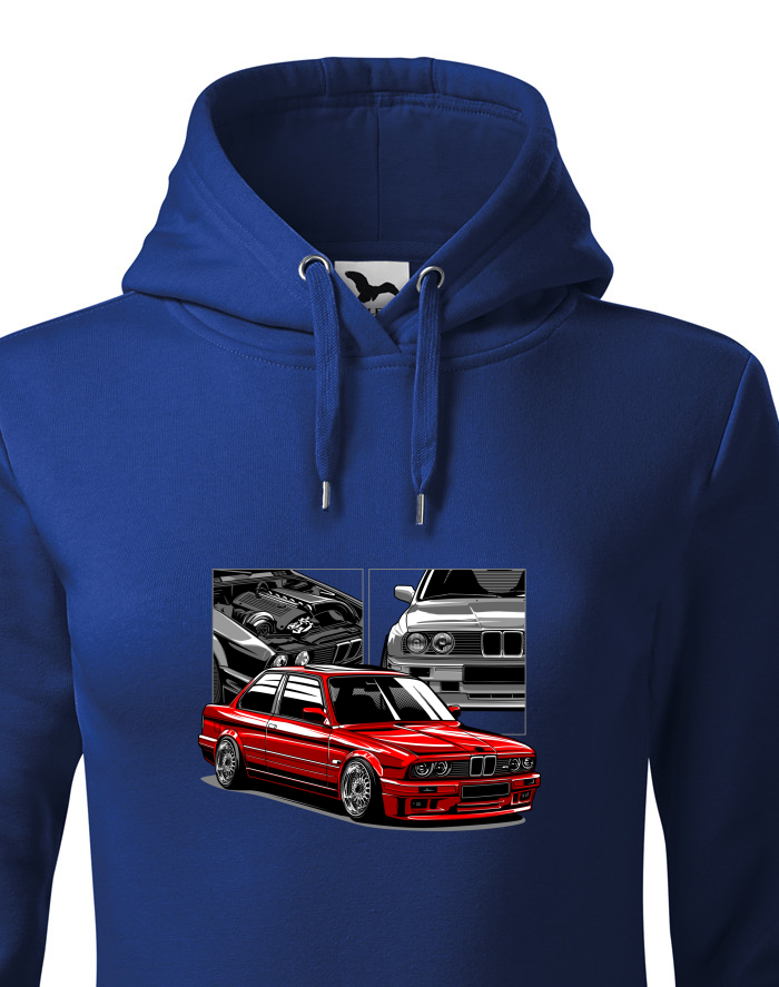 Dámská mikina s kapucí BMW E30 M3