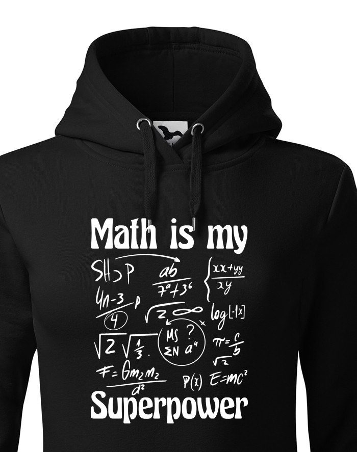 Dámská mikina s kapucí Math is my superpower