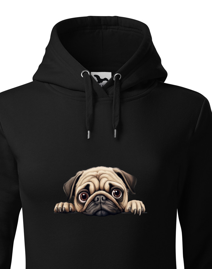 Dámská mikina s kapucí Mops
