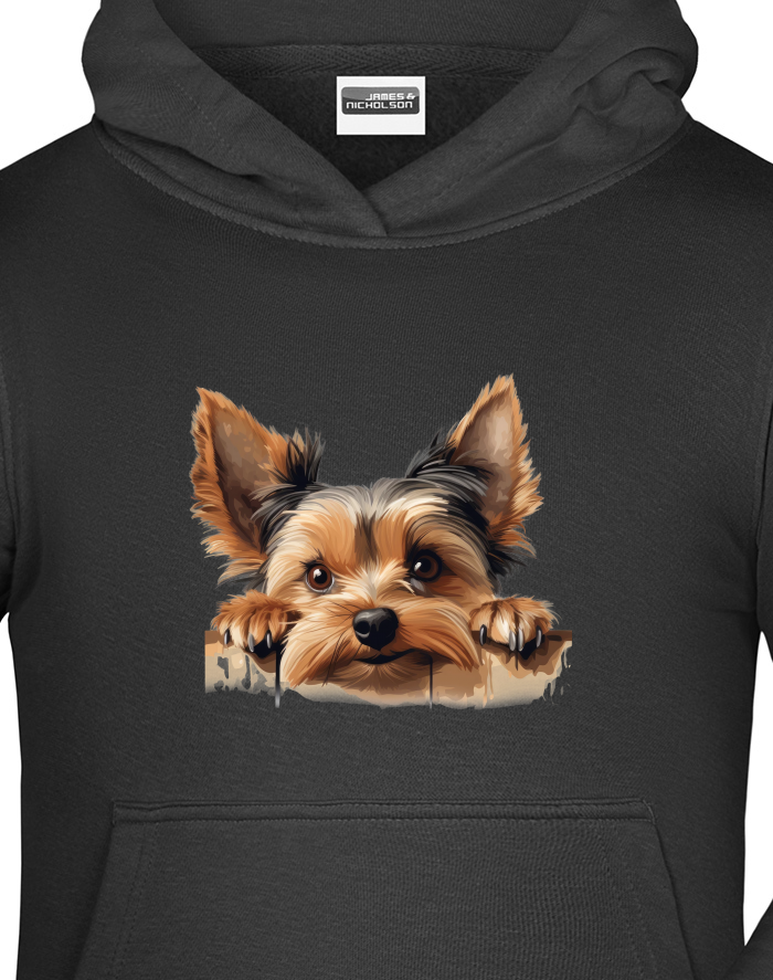 Dětská mikina s kapucí – Jorkšírský teriér