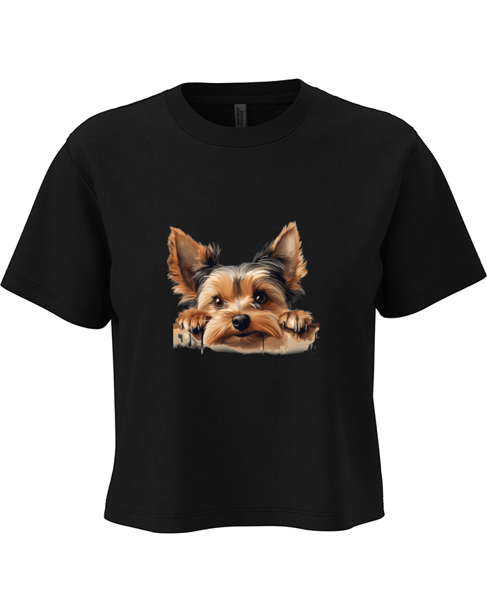 Dámský crop top Jorkšírský teriér