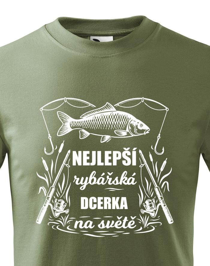 Dětské tričko Nejlepší rybářská dcerka na světě