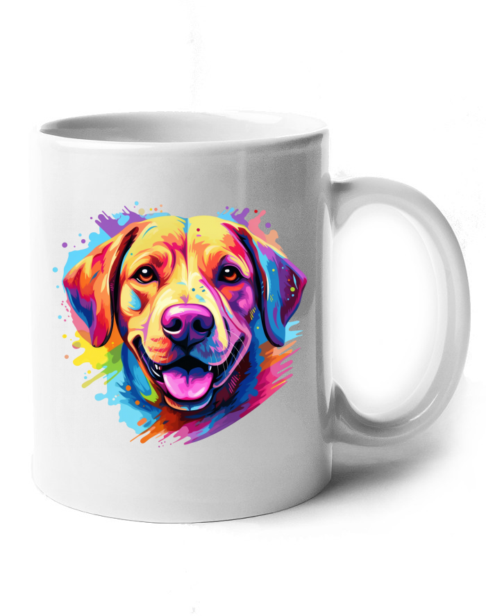 Keramický hrnek s barevným labradorem