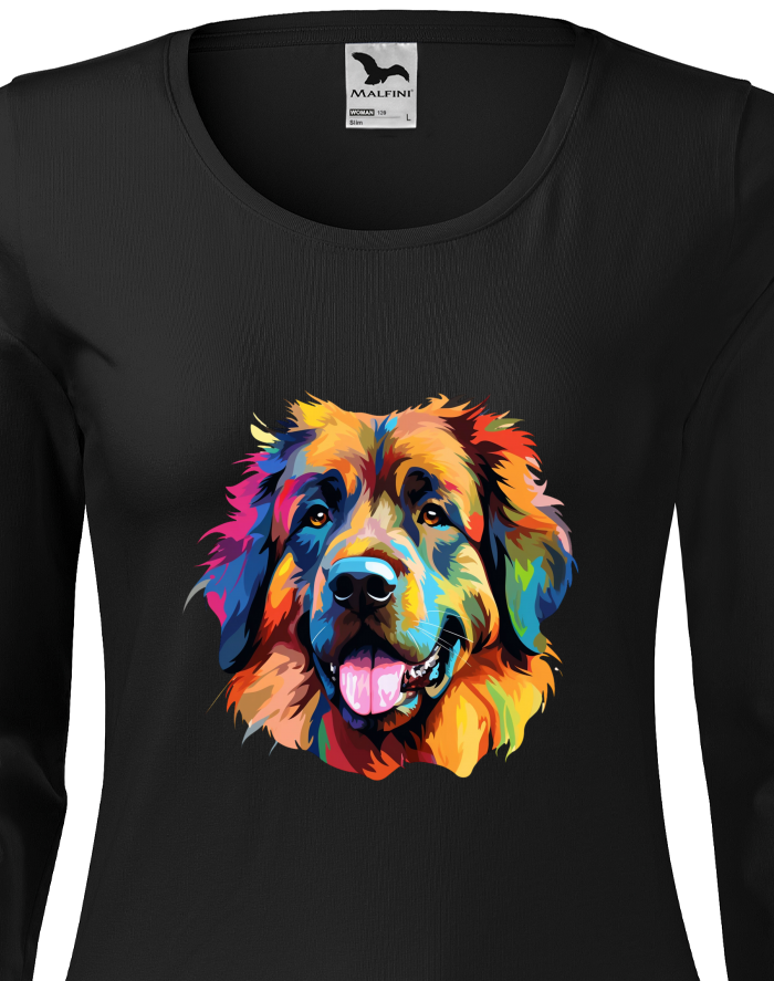 Dámské tričko s dlouhým rukávem Leonberger