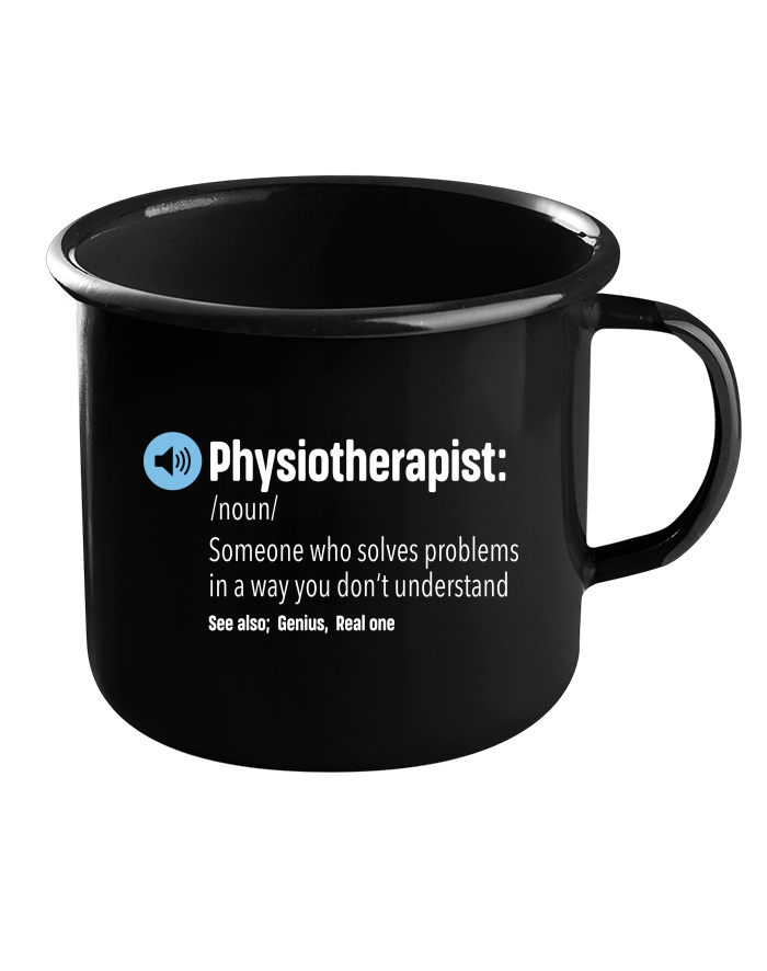 Plechový hrneček černý – Physiotherapist: definice