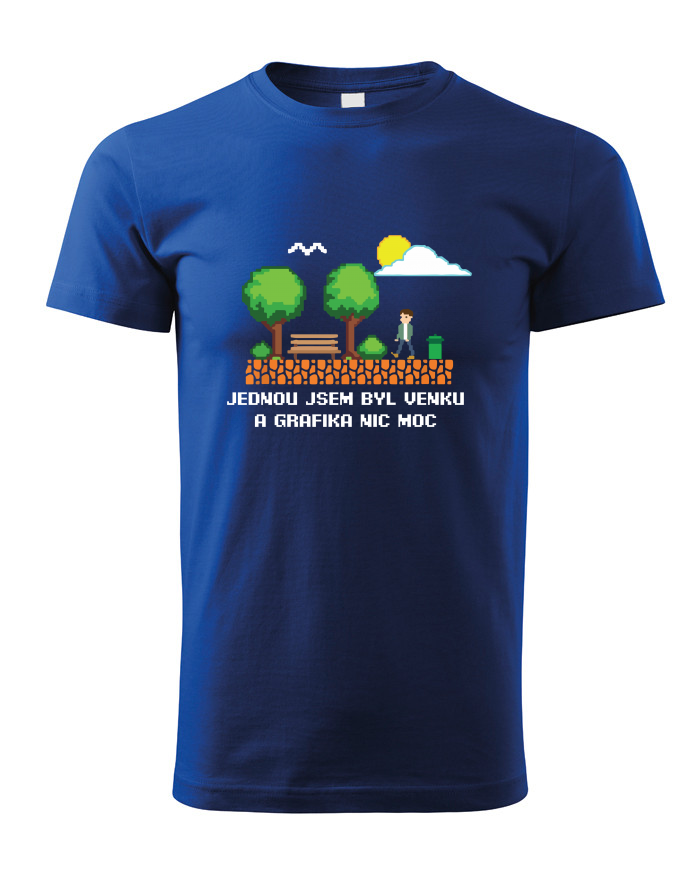 Dětské tričko – Jednou jsem byl venku a grafika nic moc