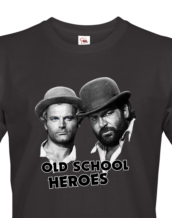 Pánské tričko Bud Spencer a Terence Hill – Old School Heroes