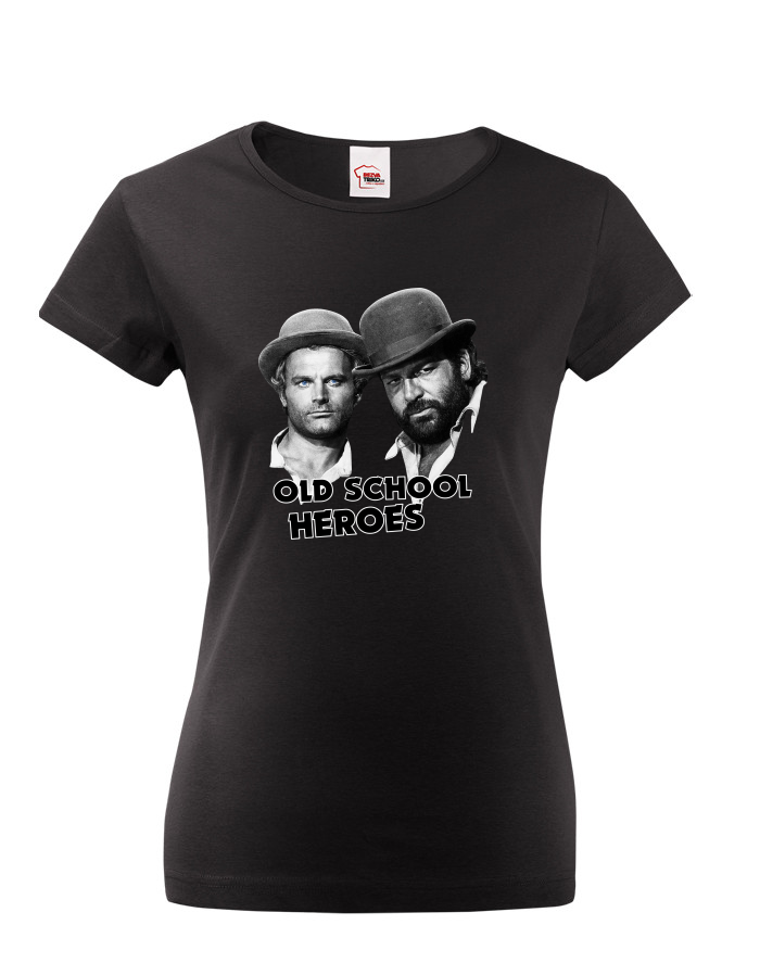 Dámské tričko Bud Spencer a Terence Hill Old School Heroes
