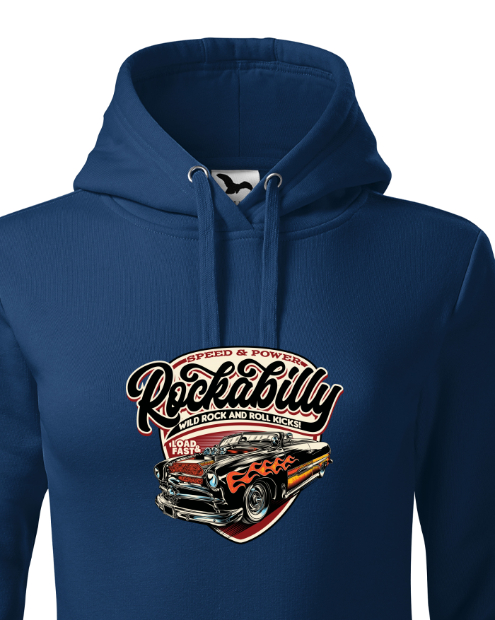 Dámská mikina s kapucí Rockabilly – americká klasika