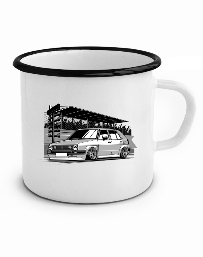 Plechový hrneček Volkswagen Golf MK2