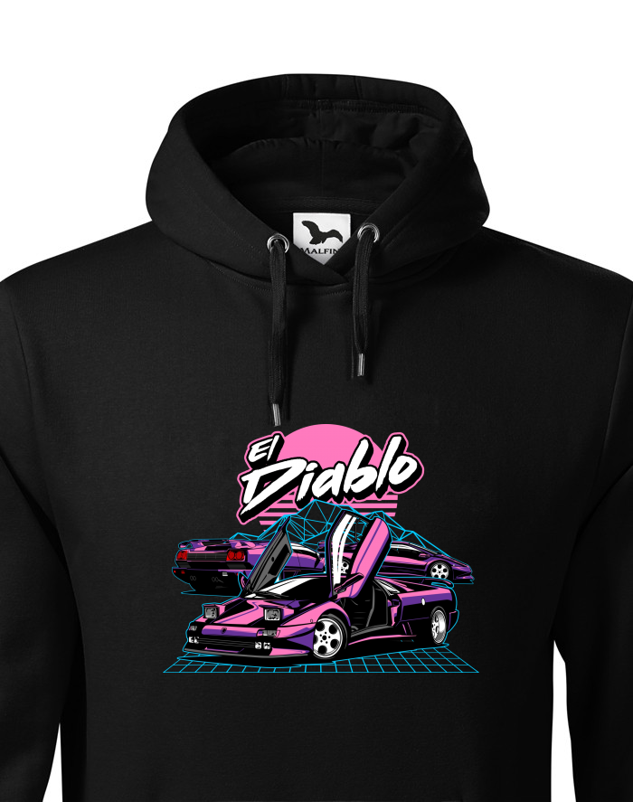 Pánská mikina s kapucí Lamborghini Diablo