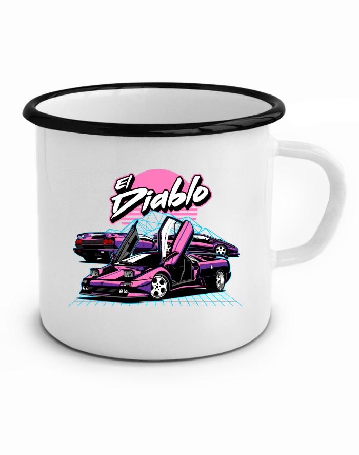 Plechový hrneček Lamborghini Diablo – El Diablo