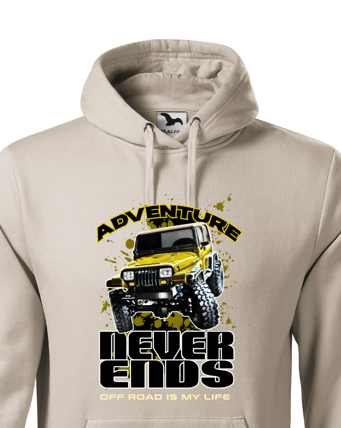 Pánská mikina s kapucí Jeep Wrangler Adventure