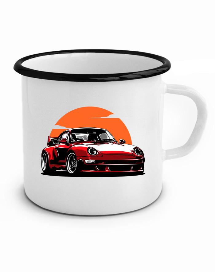 Plechový hrneček Porsche 911