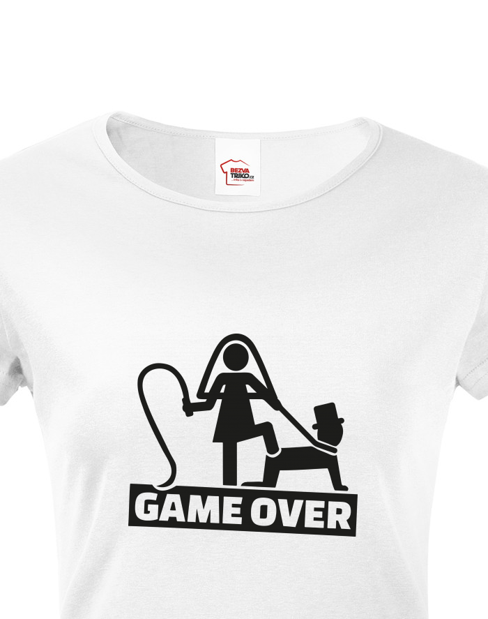 Dámské tričko Game Over rozlučka