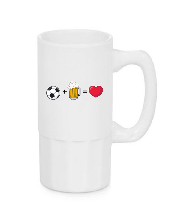 Pivní půllitr Fotbal, pivo, láska