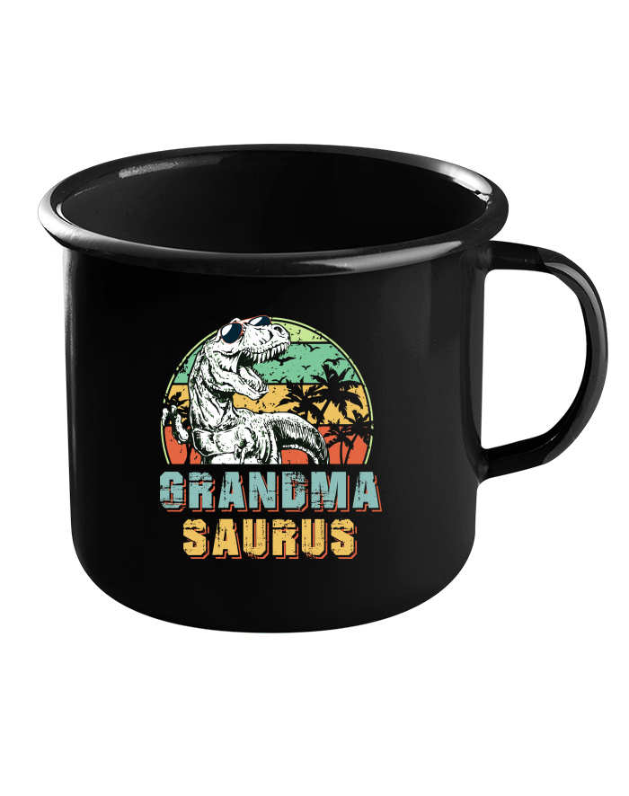Plechový hrneček Grandmasaurus