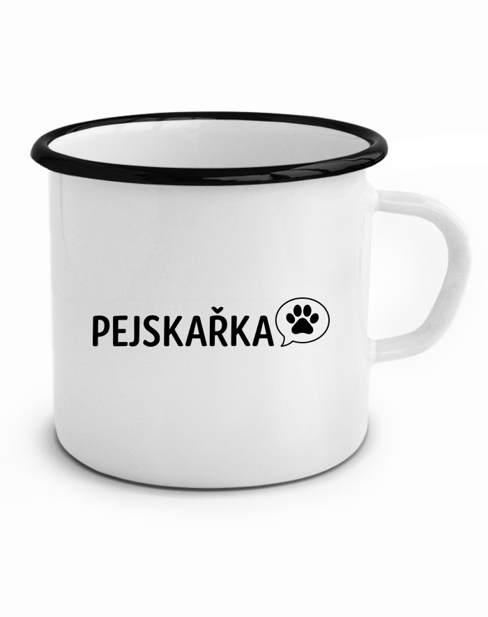 Plechový hrneček Pejskařka