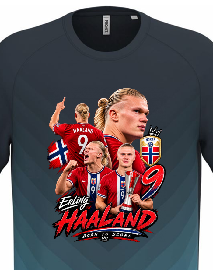 Unisex funkční tričko s gradientem Erling Braut Haaland