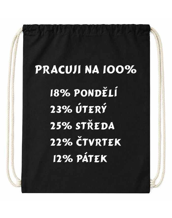 Bavlněný vak na záda Práce na 100 %