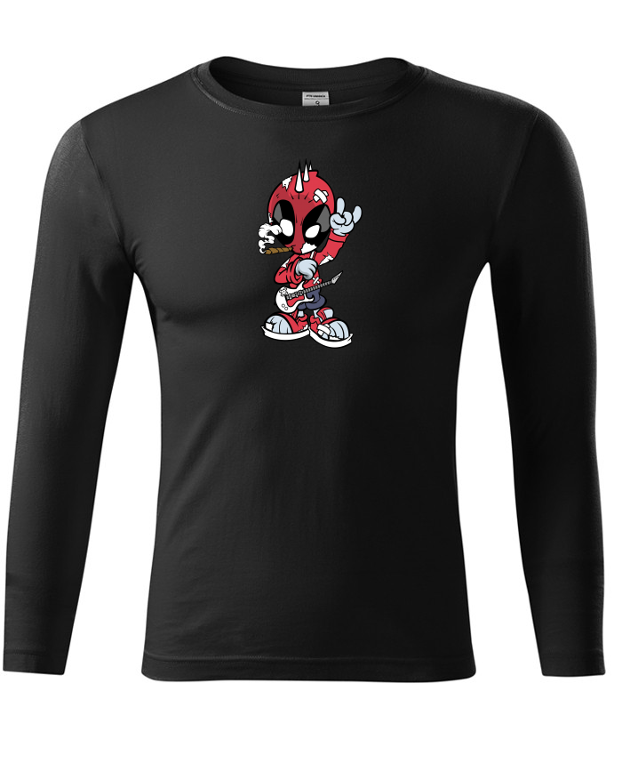 Unisex tričko s dlouhým rukávem Rockový Deadpool