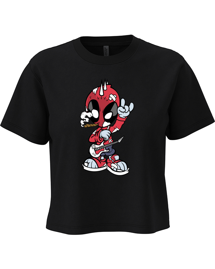 Dámský crop top Rockový Deadpool