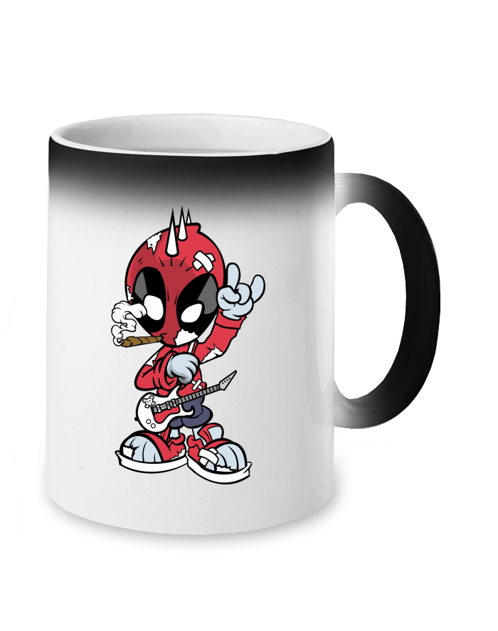 Magický měnící se hrnek Rockový Deadpool
